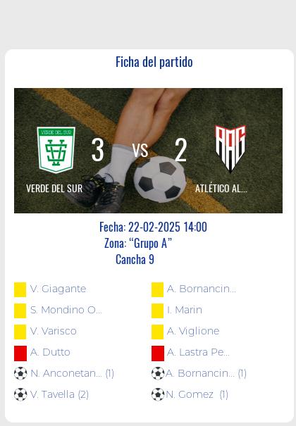 Fecha 3 - Verde del Sur vence a Atlético Alta Gracia en un partidazo