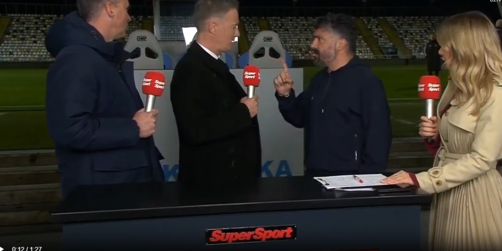Tensión en vivo: Genaro Gattuso llega furioso a discutir con un periodista tras perder el clásico Croata