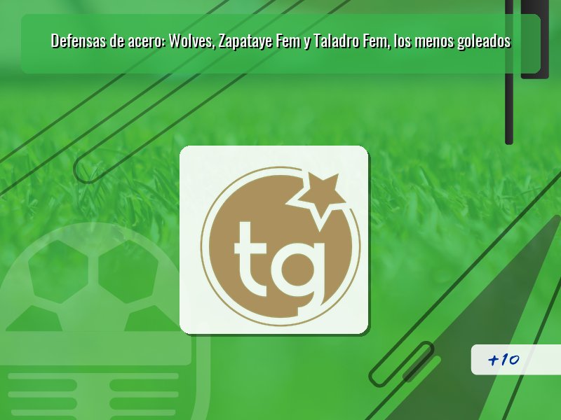 Defensas de acero: Wolves, Zapataye Fem y Taladro Fem, los menos goleados